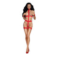 Dreamgirl Heartbreaker Lace and Chain Harness Set