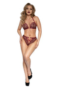 Dreamgirl Lace Bra and Criss-Cross Panty Set