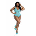 Dreamgirl Plus Lace Teddy with Ruffles
