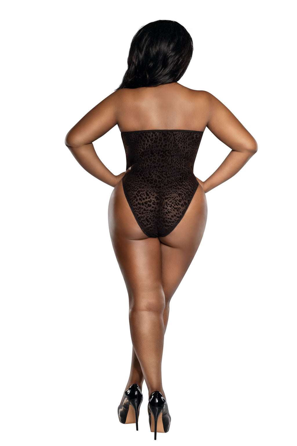 Dreamgirl Plus Mocha Leopard Teddy