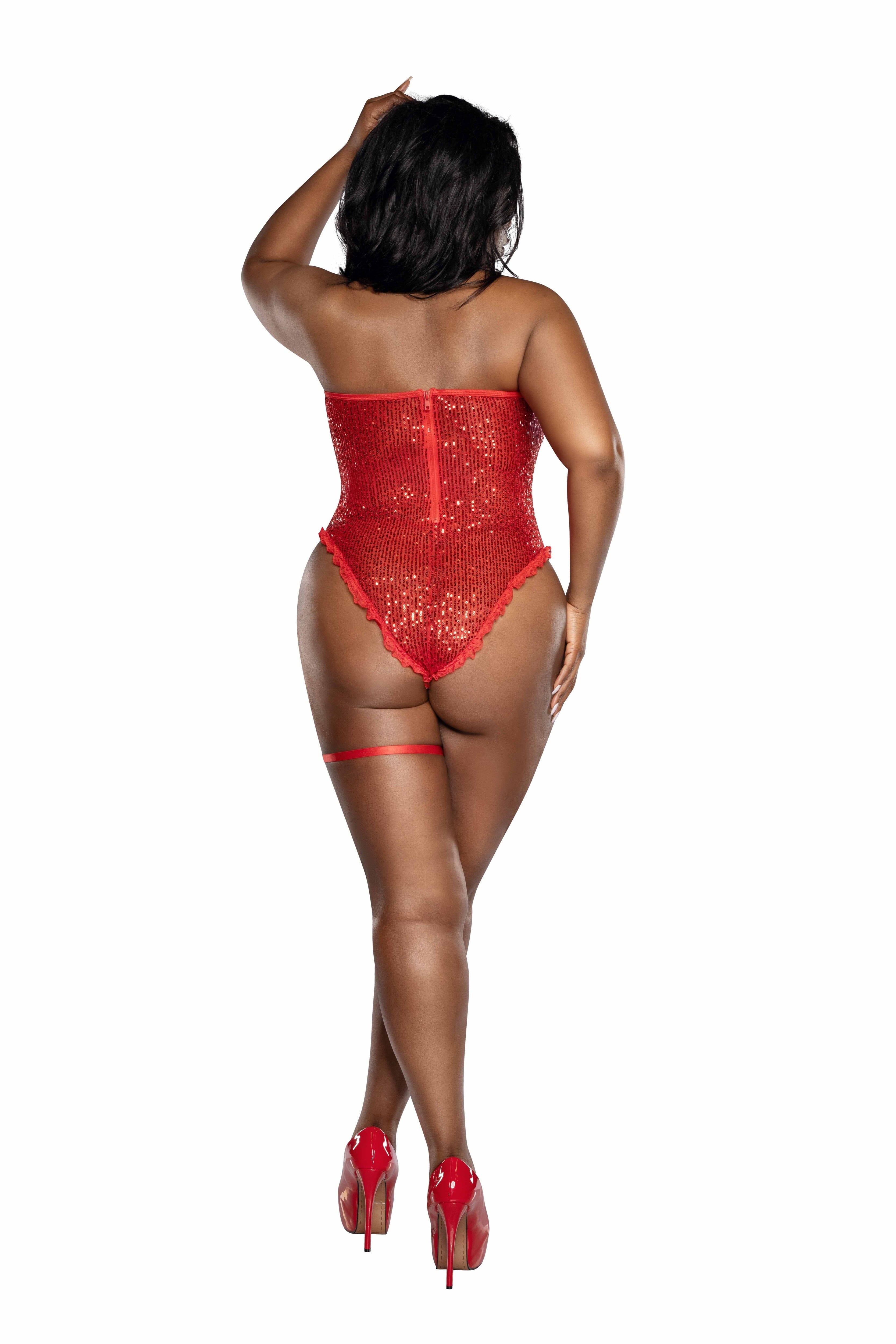 Dreamgirl Plus Sequined Teddy