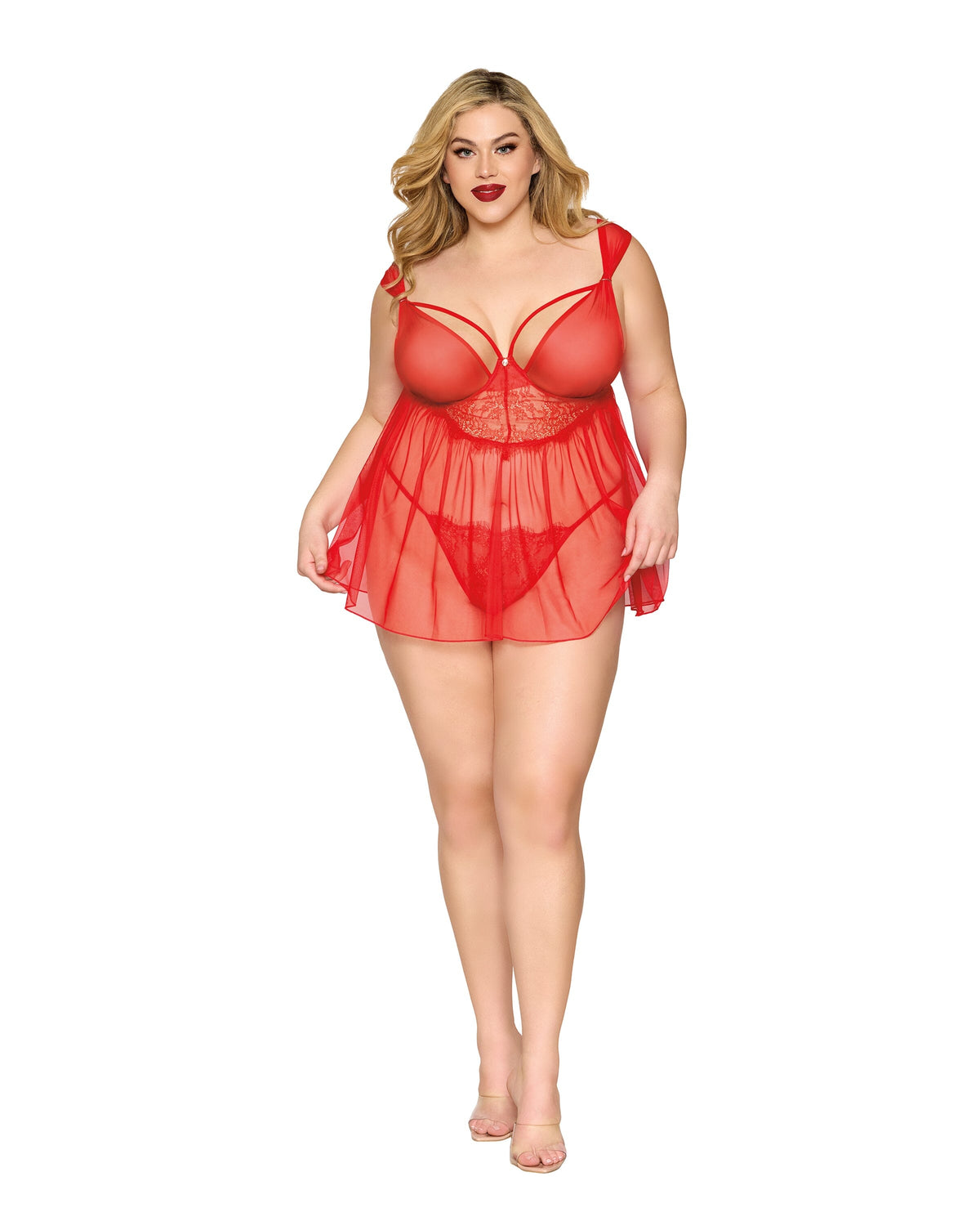 Dreamgirl Plus Babydoll & G-String