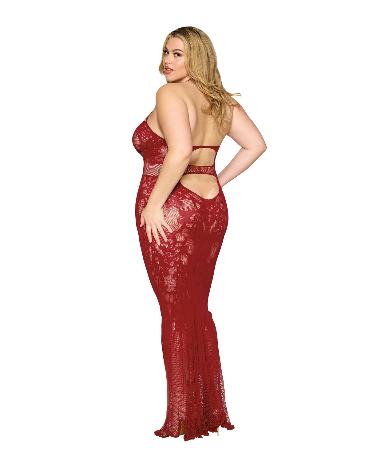 Dreamgirl Plus Size Bodystocking Lace Gown