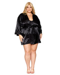 Dreamgirl Plus Size Satin Robe & Chemise Set