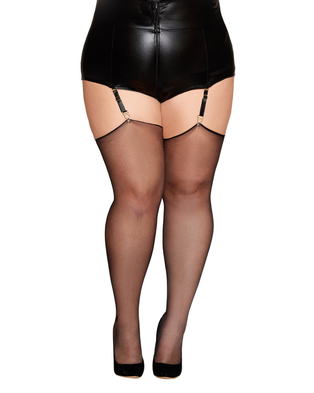 Dreamgirl Plus Silky Sheer Thigh Highs