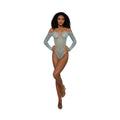Dreamgirl Rhinestone Off Shoulder Bodystocking