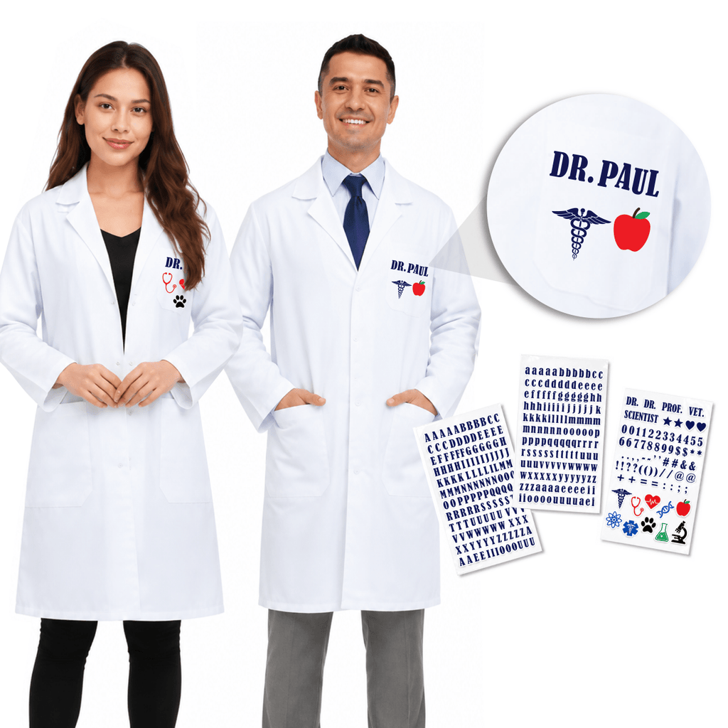 Dress Up America Adults Unisex Doctor Lab Coat, White, Customizable Lightweight, Machine-Washable, Costume, 3 Pockets