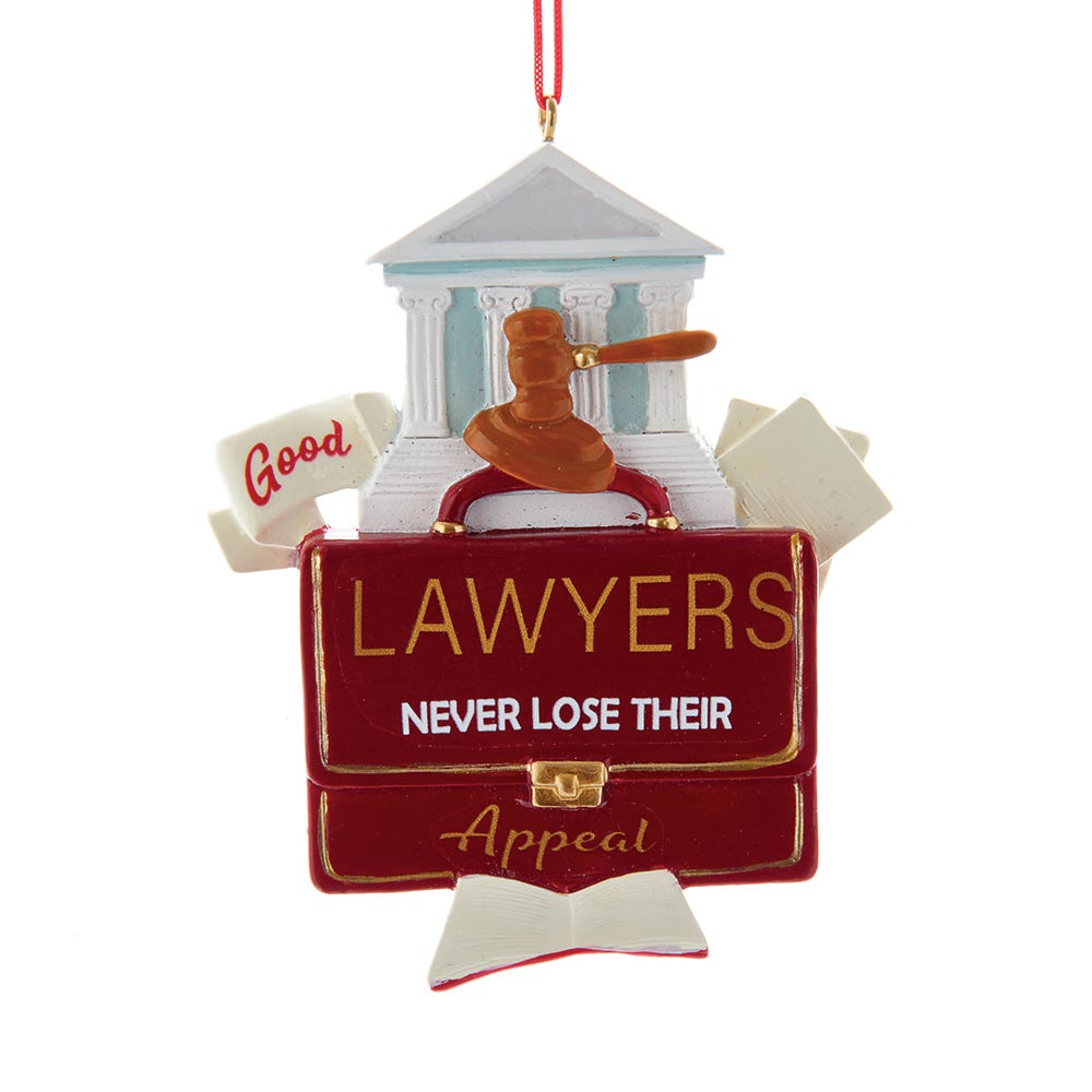 Lawyer's Appeal Hanging Ornament