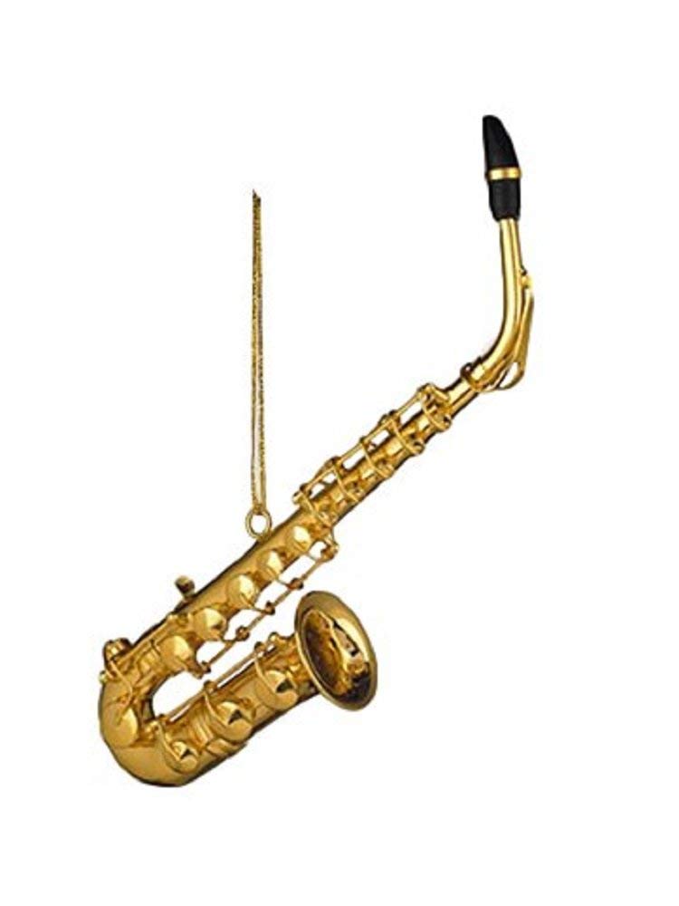 4.5 inch Gold Saxophone Ornament
