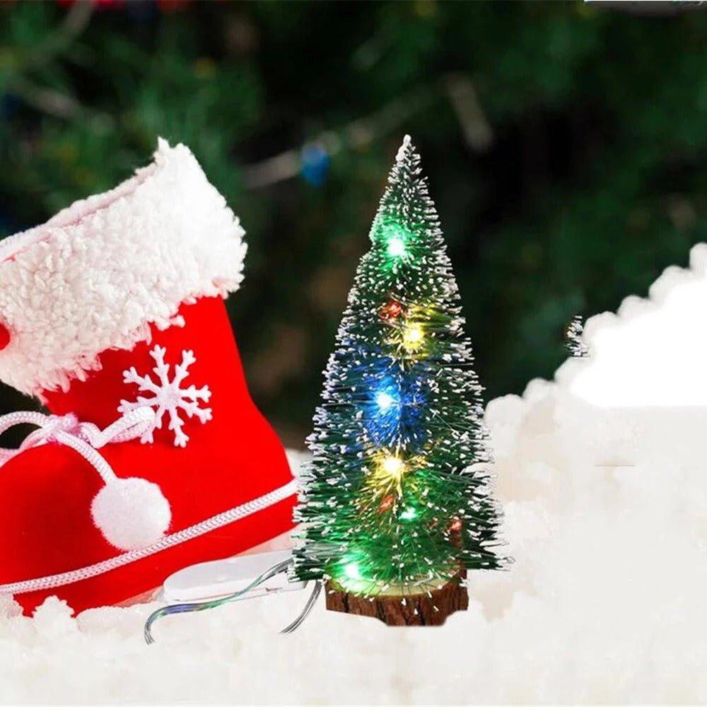 Christmas LED Lights Mini Decorative Tree, 15cm Festive Table Decor