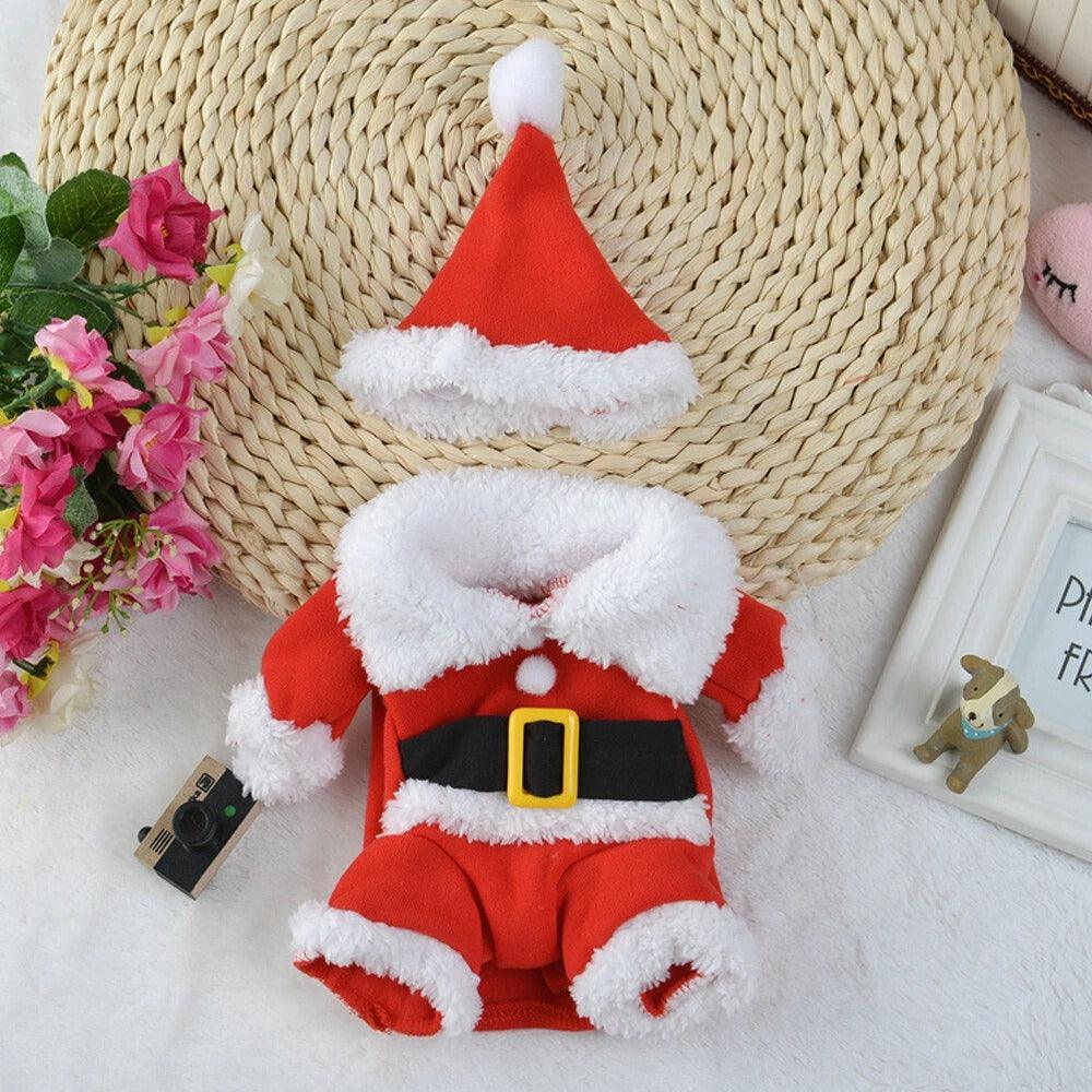 Christmas Pet Dog Costumes with Hat Funny Santa Claus Costume