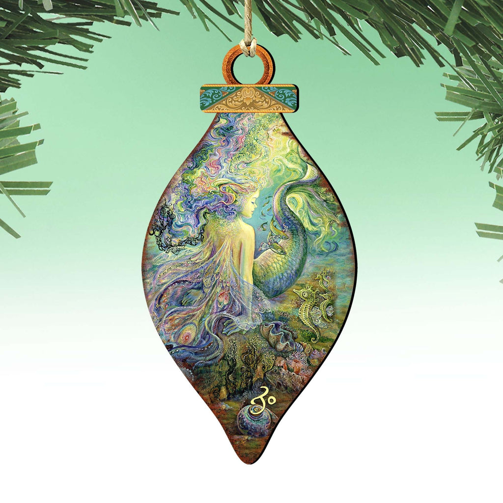 Mer Fairy Wooden Ornaments by Josephine Wall - Christmas Decor - 845624-JW