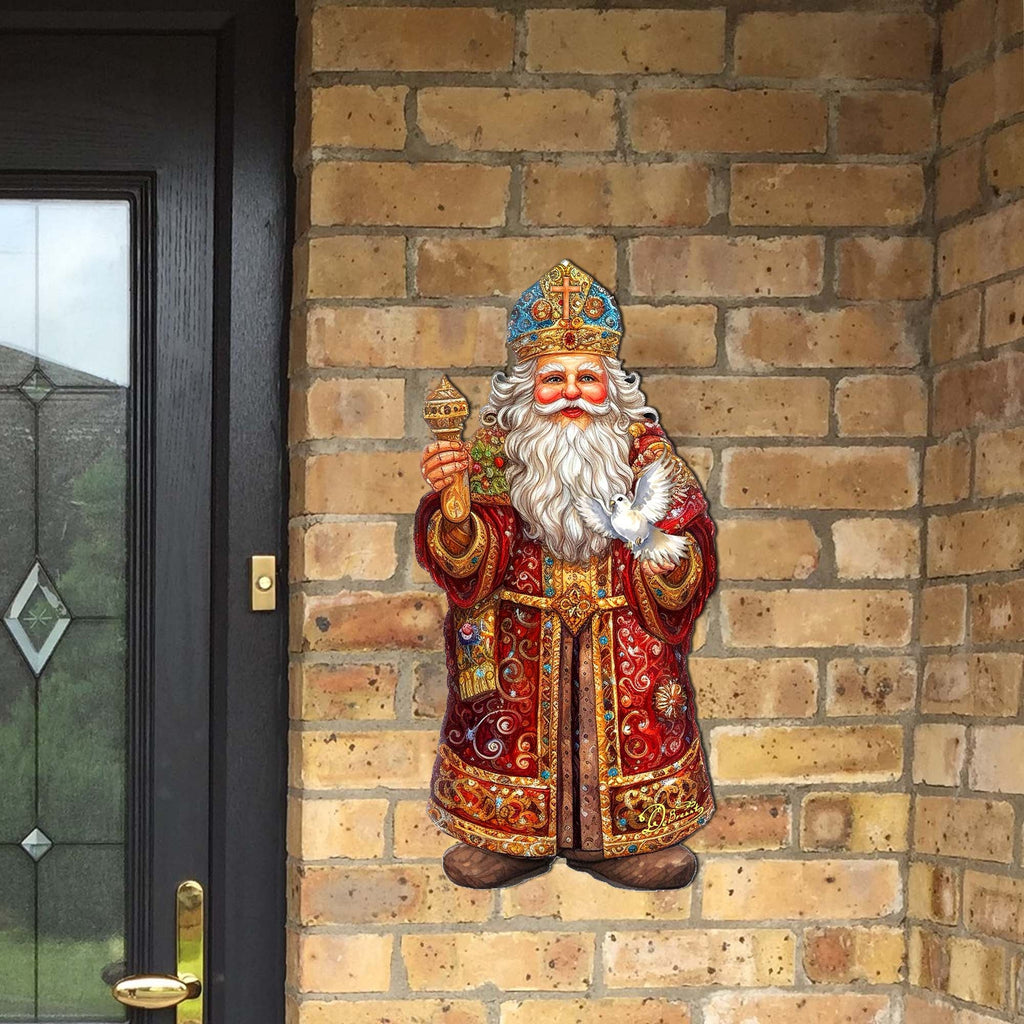 Santa's Dove of Hope Holiday Door Décor by G. Debrekht - Christmas Santa Snowman Décor - 8691416H