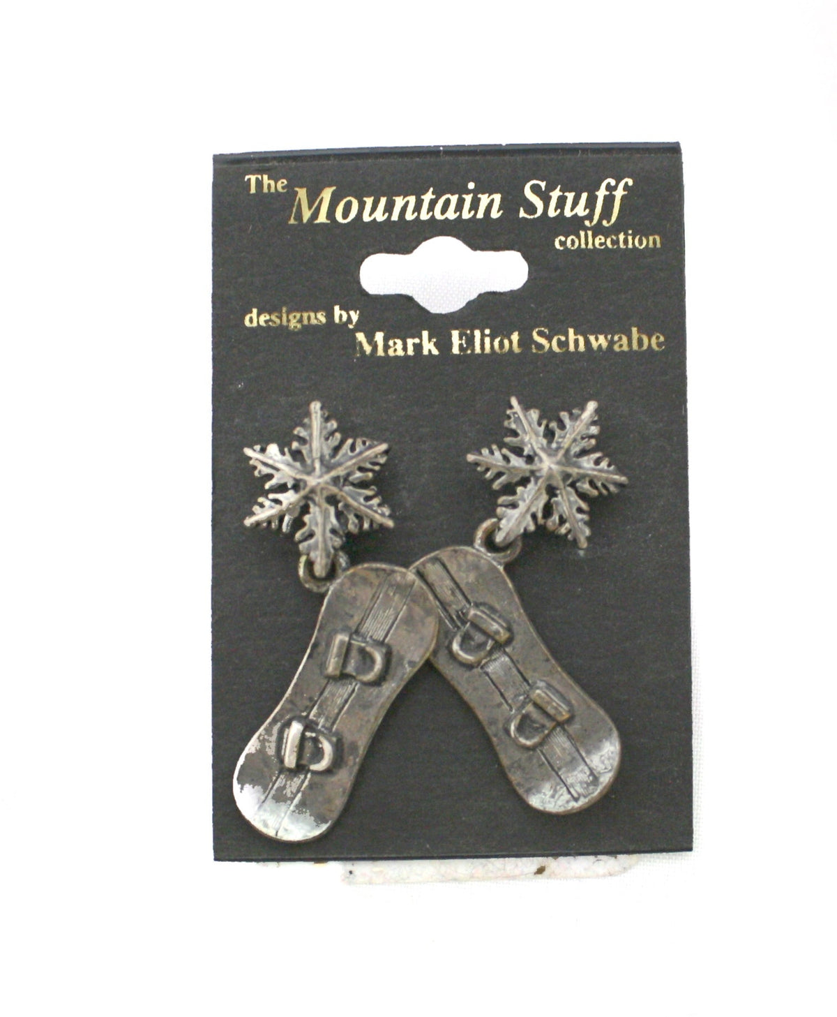 Snowboard Pewter Earring