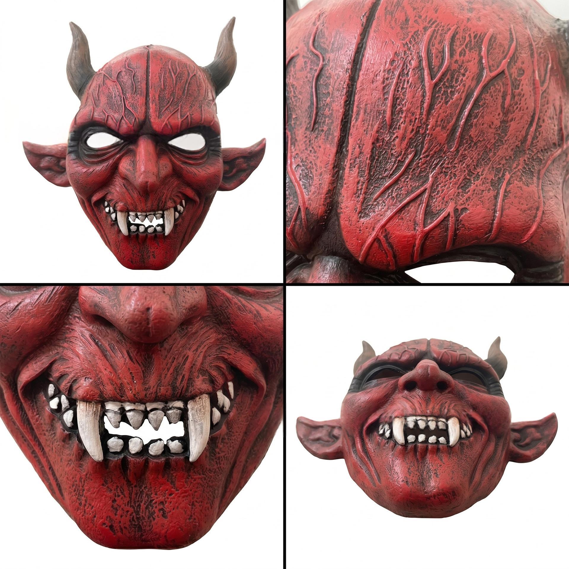 Halloween Red Devil Mask Carnival Decoration