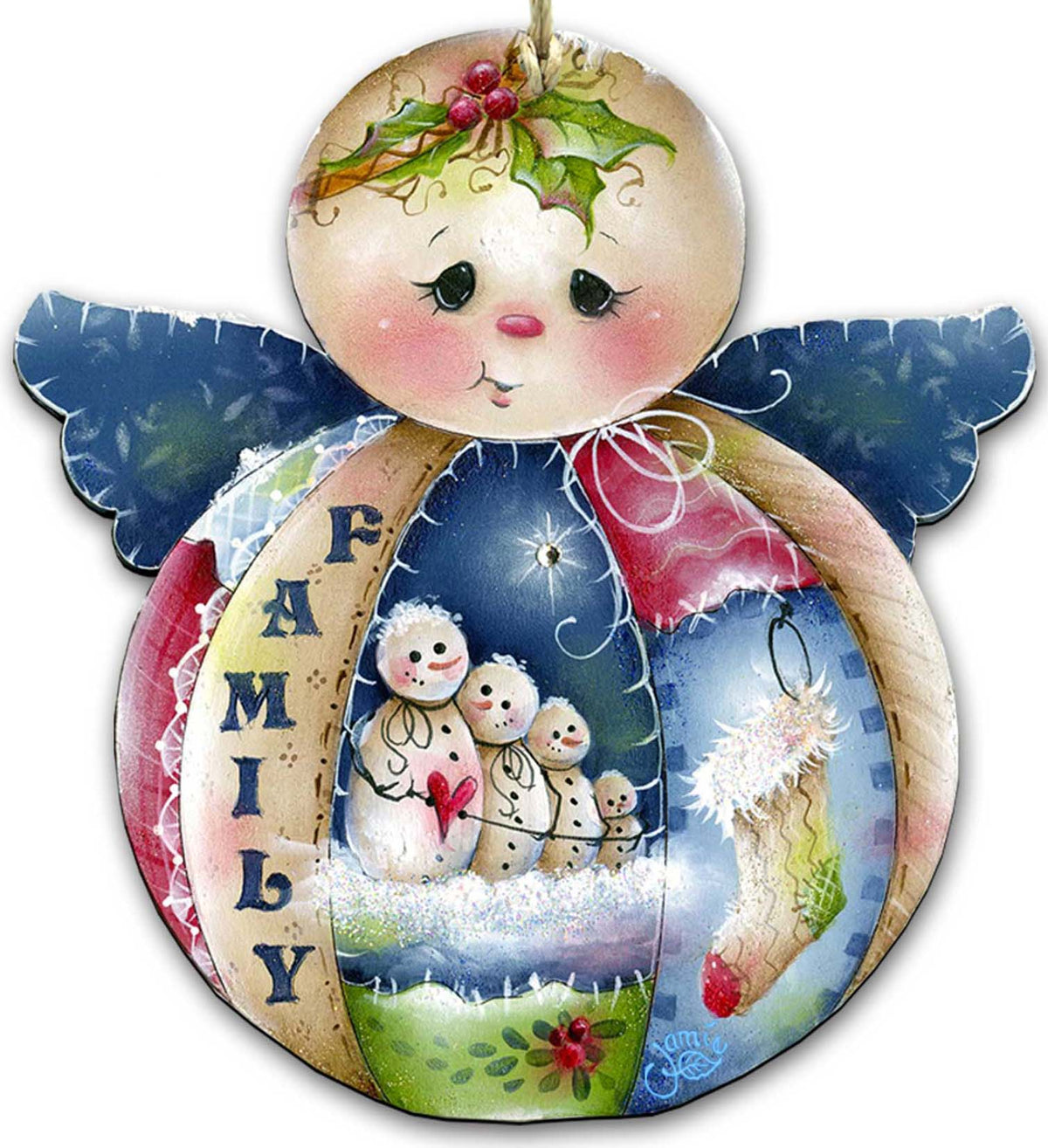 Family Snowman Christmas Door Decor by Jamie Mills-Price - Christmas Santa Snowman Decor - 8457504H