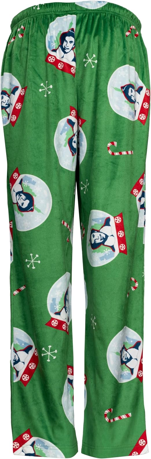 Elf Snowflakes Unisex Adult Candy Cane Green Lounge Pants