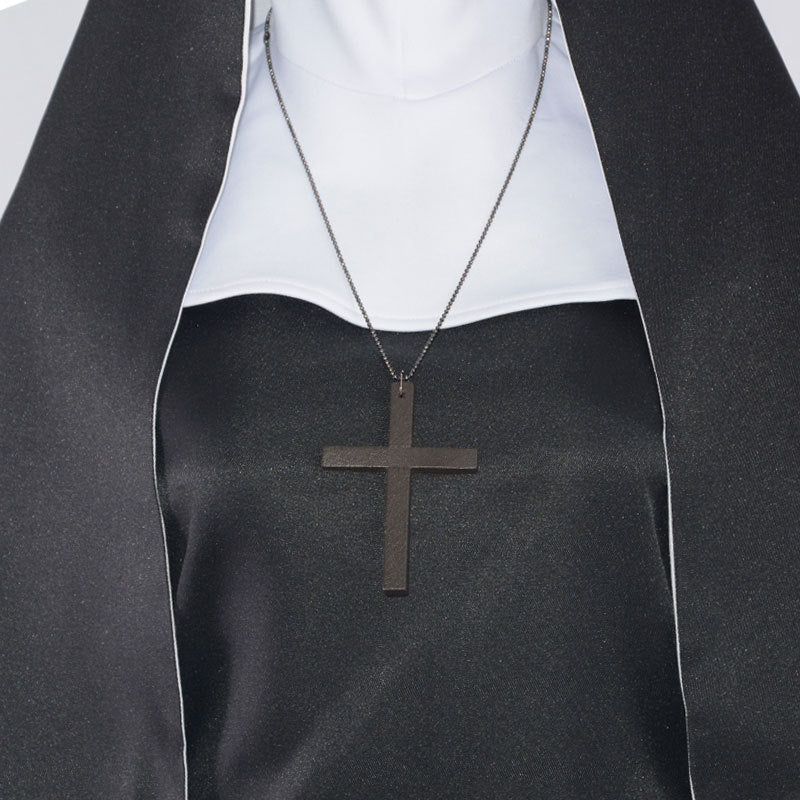 Halloween TheNun Ghost Sister cosplay costume, black horror nun costume, priest cosplay costume