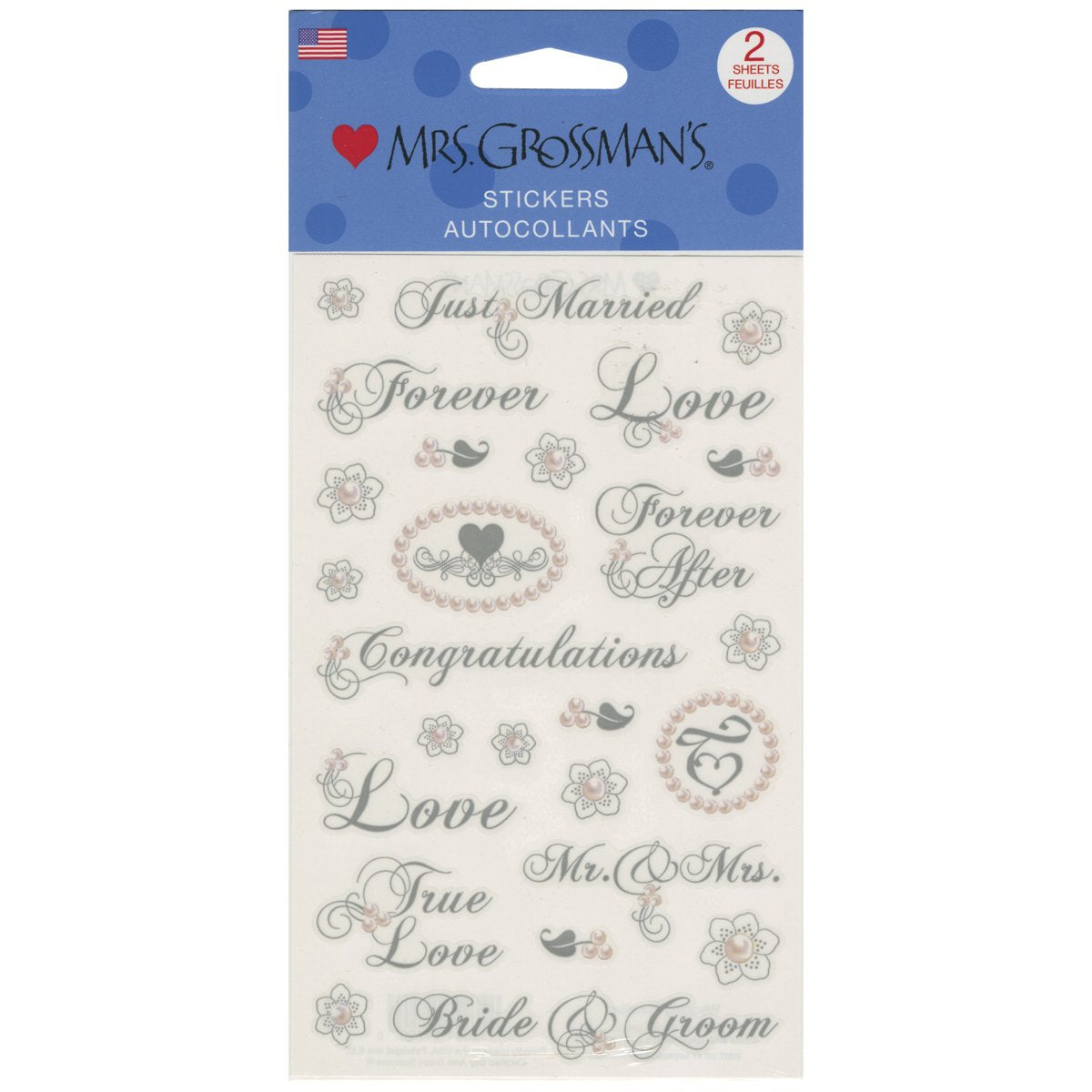 Mrs Grossman's Sticker, Wedding Phrases
