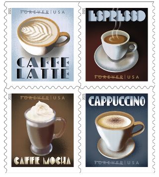 2021 Espresso Drinks Forever Postage Stamps – 20 or 100