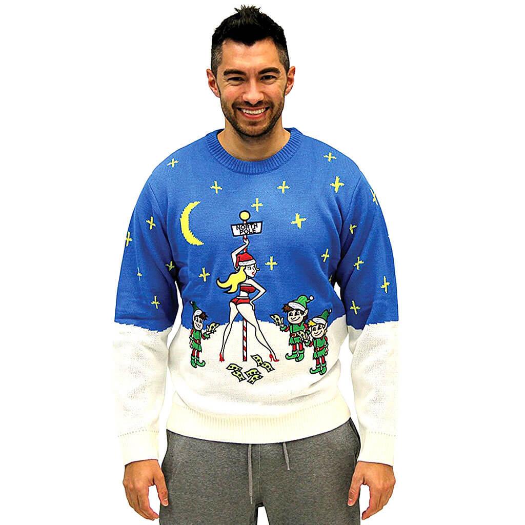 Exotic Dancer Pole Ugly Christmas Sweater