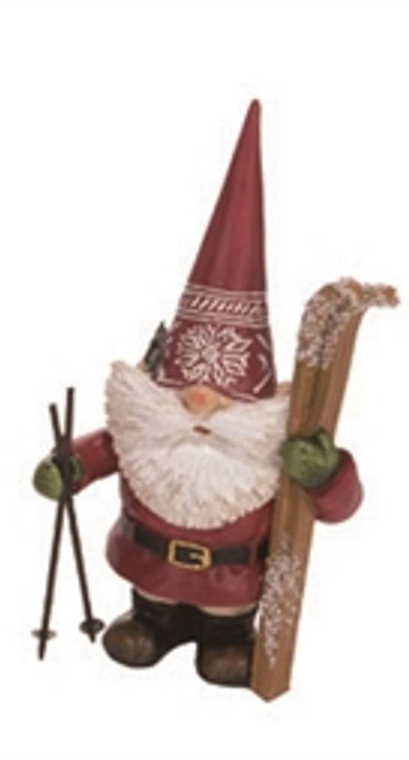 Nordic Gnome Figurine - Holding Skis