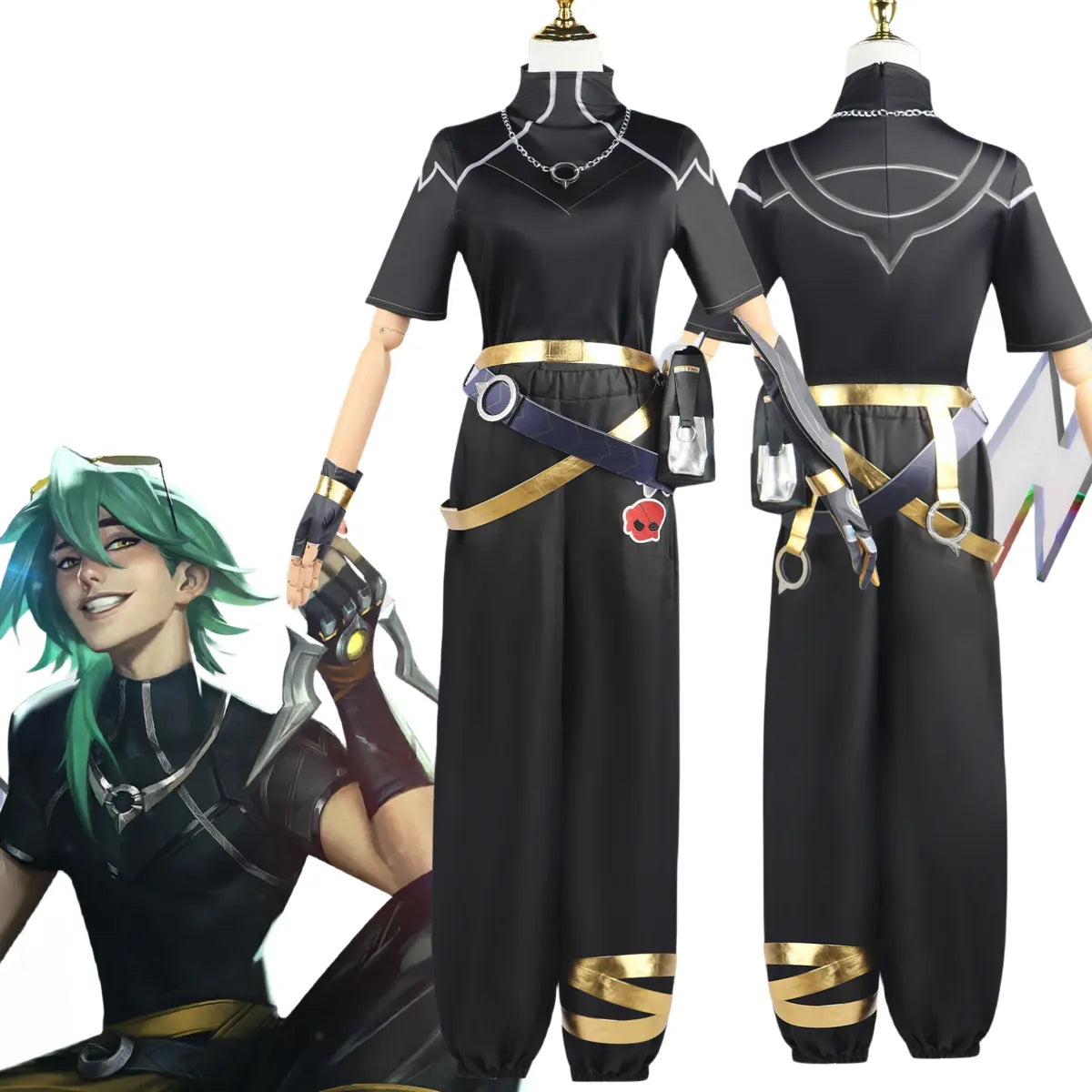 Ezreal Cosplay Costume – League of Legends Outfit with Wig & Props