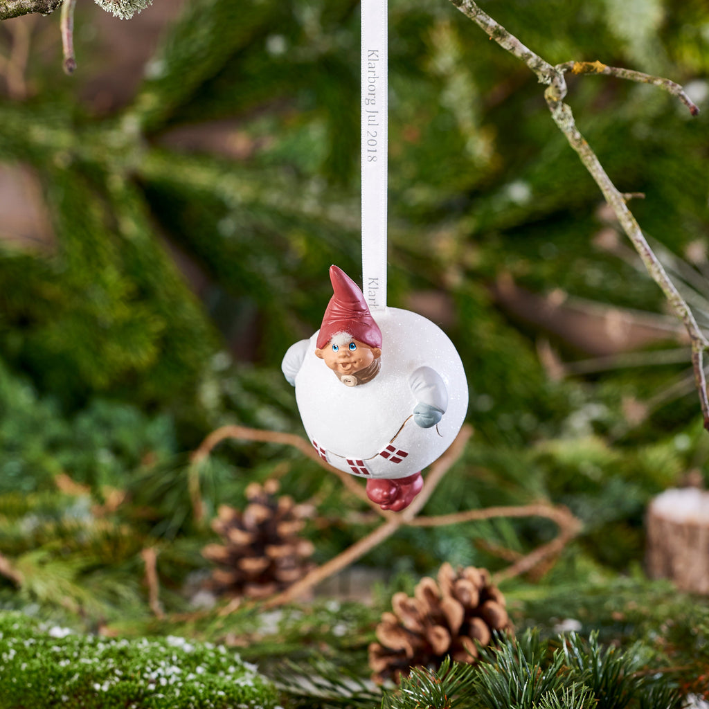 Eskild in a Snowball Ornament