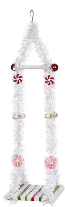 Single Elf Small Swing - White, Green And Red