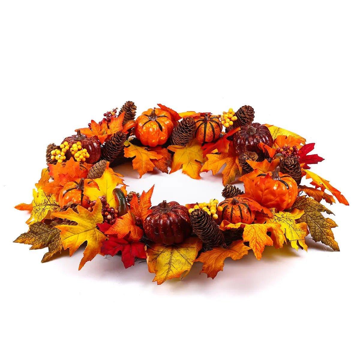 Autumn Maple Leaves Door Wreath