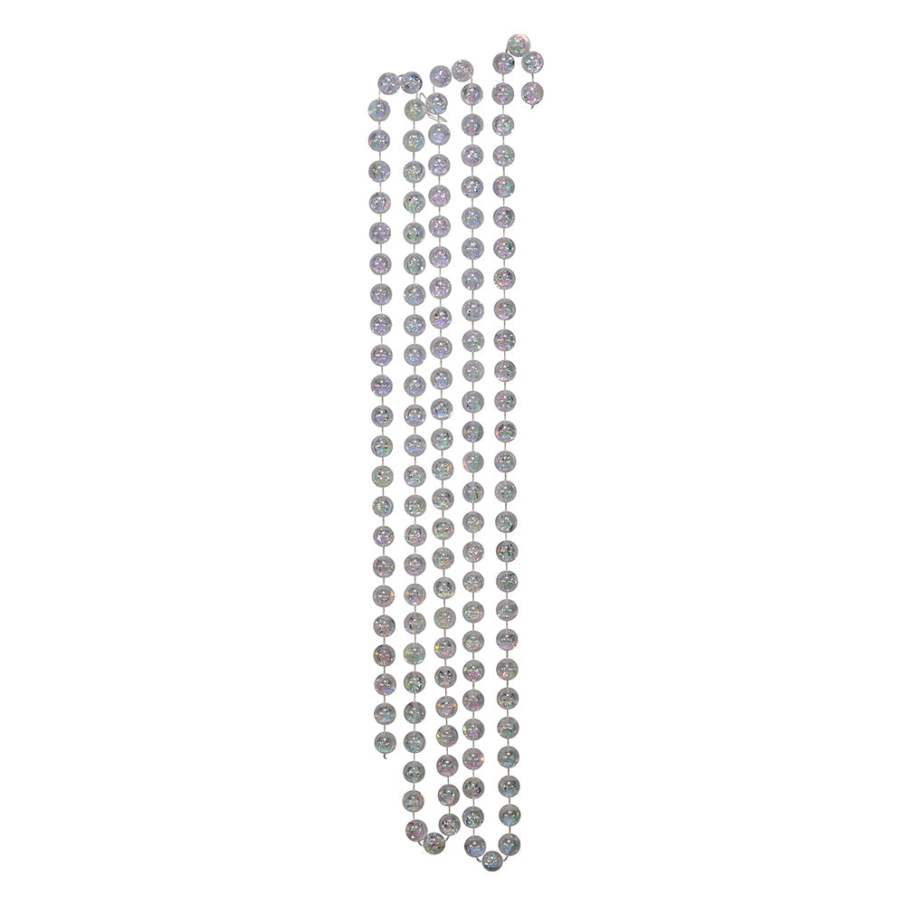 Clear Iridescent Bead Garland - 15 Feet
