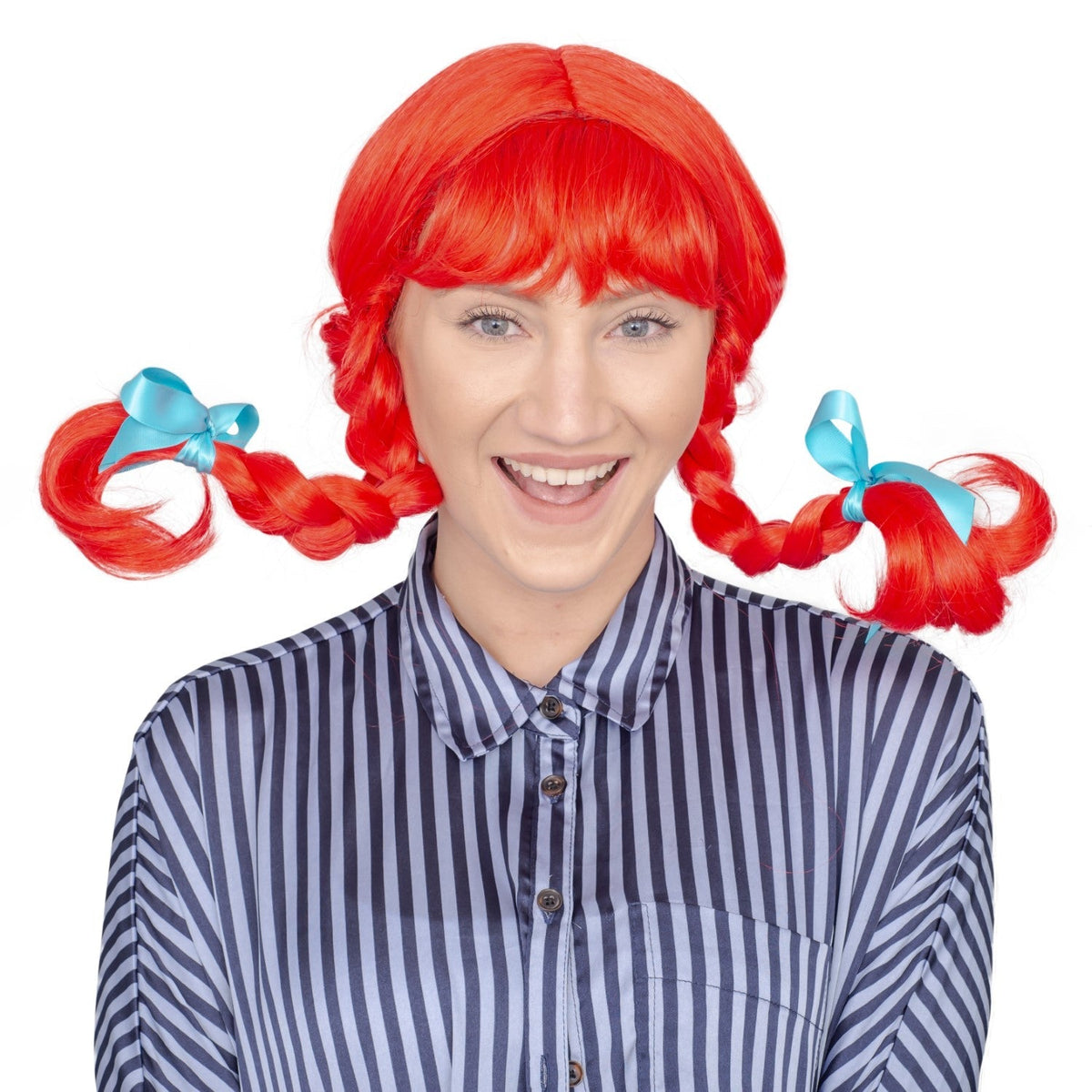 Fast Food Red Hair with Braids Adult Deluxe Halloween Costume Cosplay Wig
