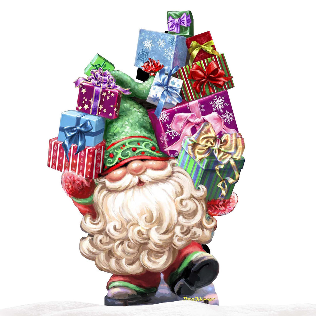 Gift Giver Gnome Dwarf Holiday Outdoor Decor by D. Gelsinger - Christmas Decor - 8461054F-DG