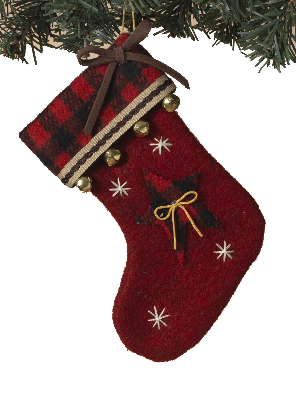 Mini Stocking Ornament - Star