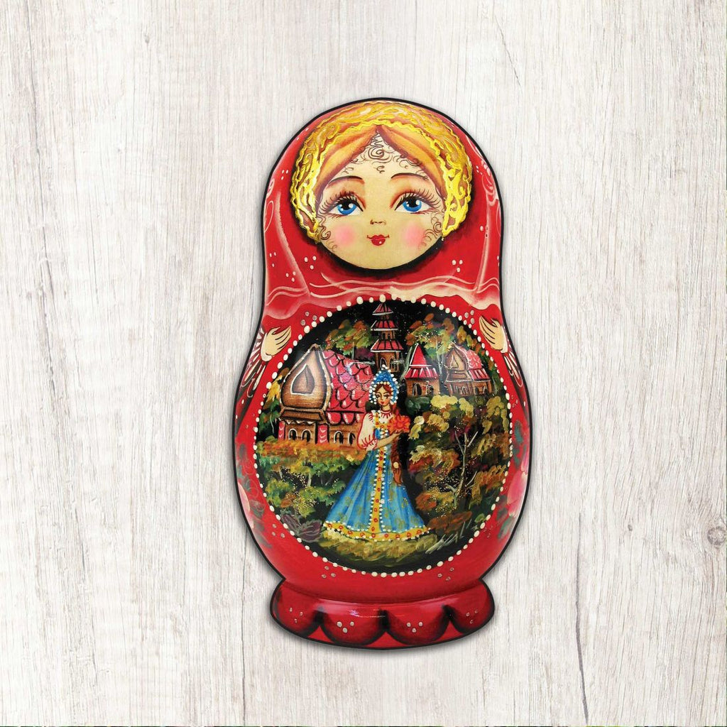 Scarlet Flower Matreshka Christmas Outdoor Decor Large Ornament by G. DeBrekht - Christmas Santa Snowman Decor - 8115103M
