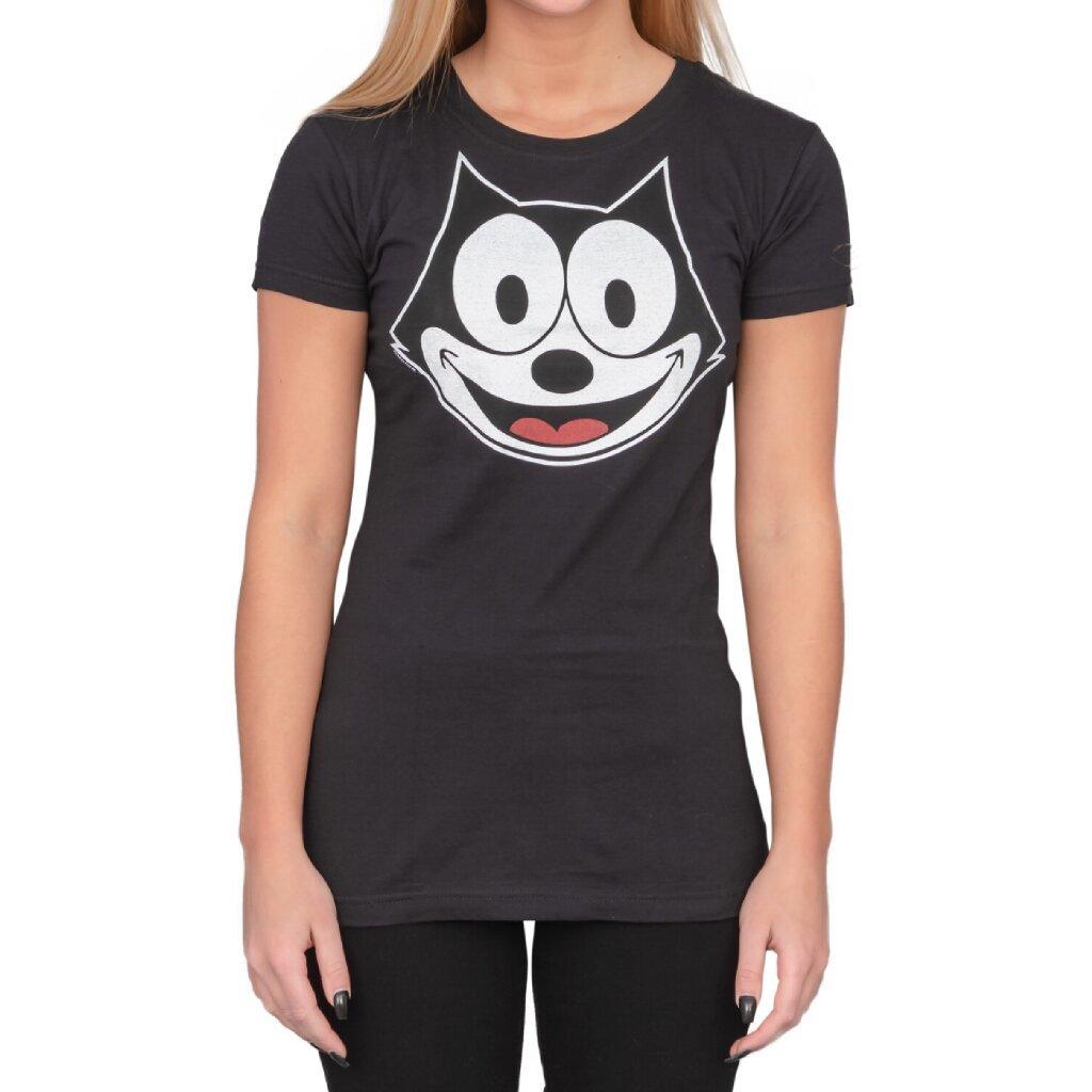 Felix the Cat Face Outline Adult Unisex Retro Animation Gift Idea T-shirt