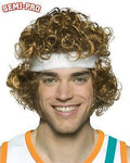 Flint Tropics Semi-pro Movie Adult Unisex Cosplay Halloween Costume Jackie Moon Wig With Headband