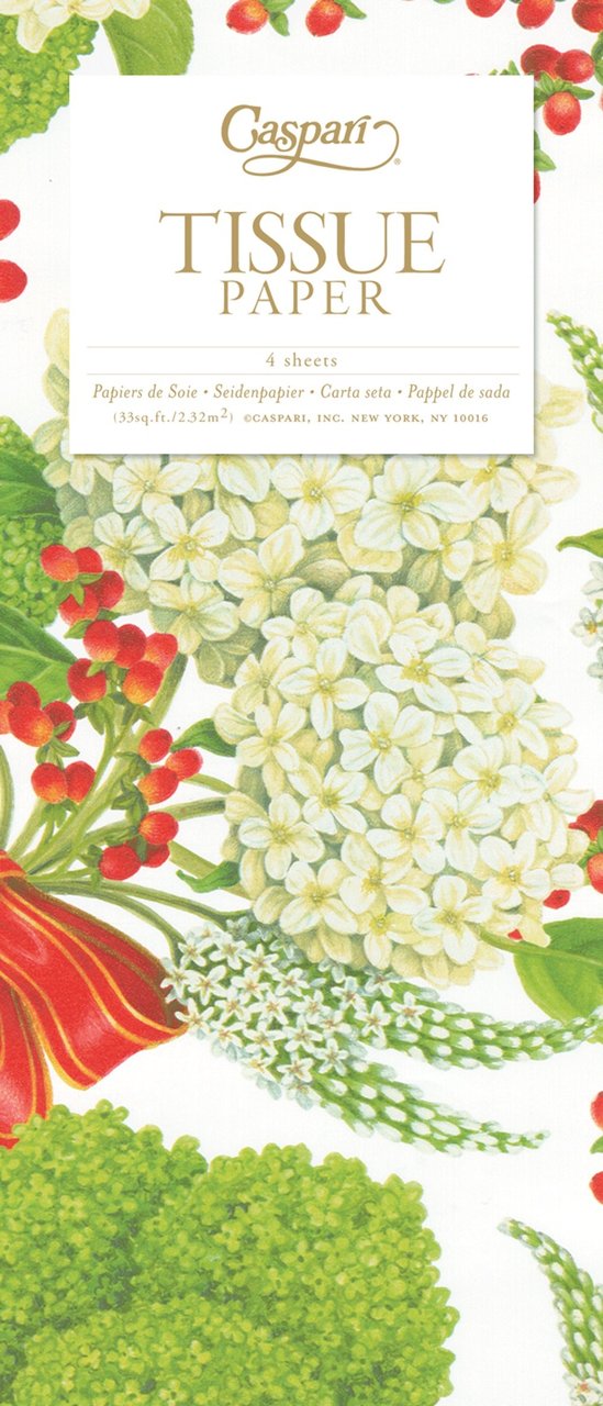 Snowball Hydrangea Tissue Paper, Package Of 4 Sheets