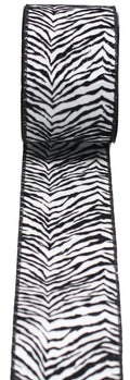 Zebra Stripe Wire Edge Ribbon