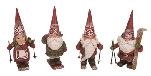 Nordic Gnome Figurine - Holding Skis