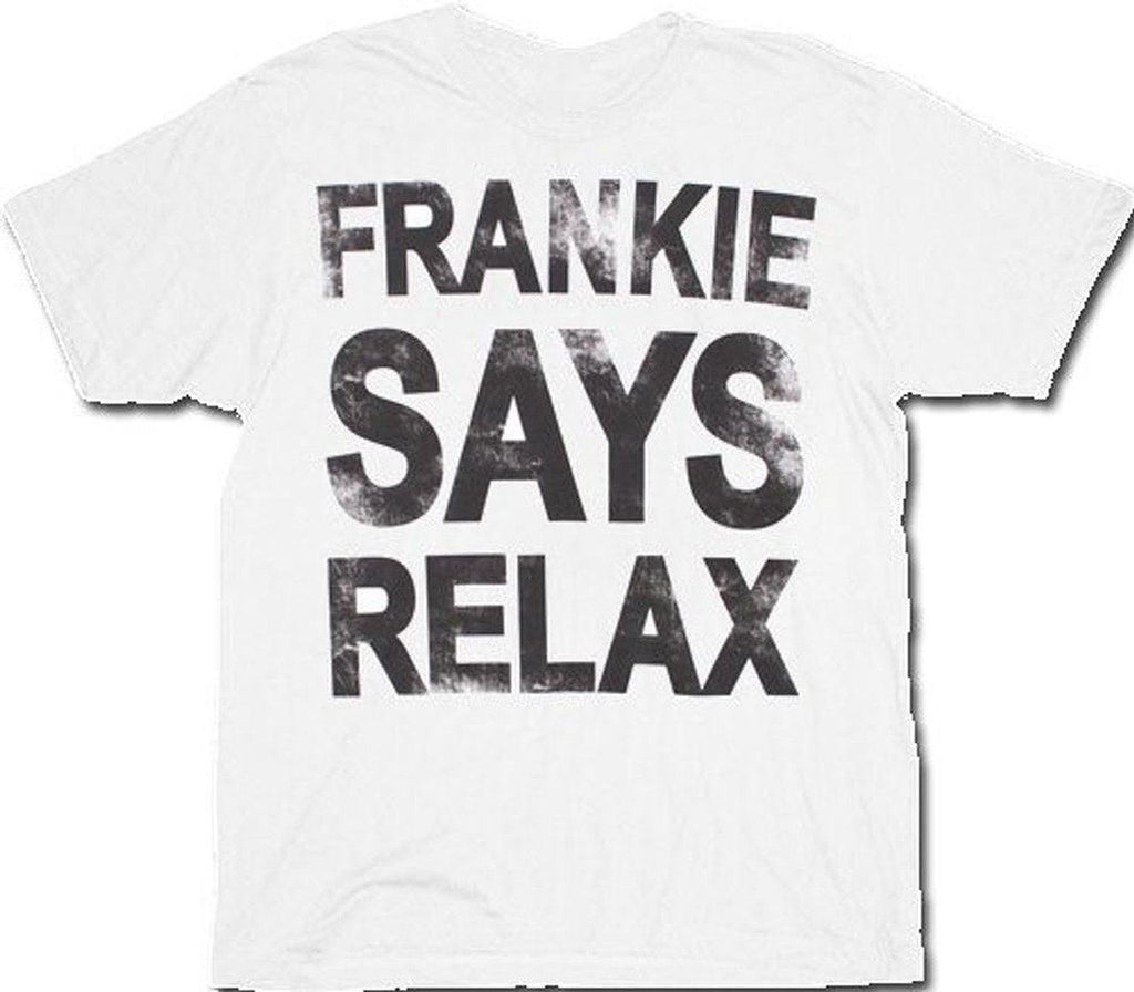 Frankie Says Relax Distressed Adult Unisex Retro 1980s Nostalgia T-Shirt