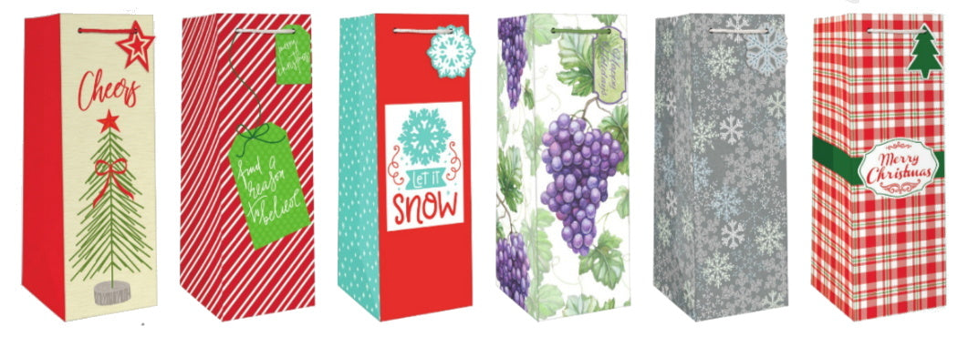 Bottle Gift Bag - Let It Snow