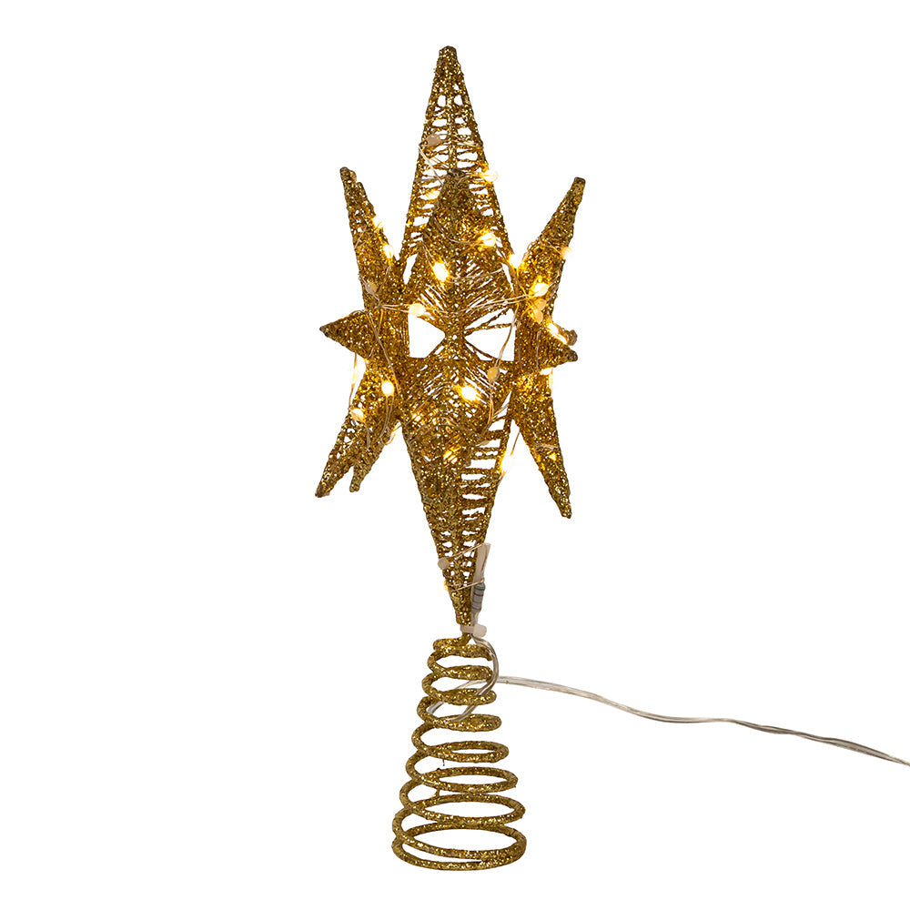 Twinkling Superbright LED Gold Starburst Treetopper