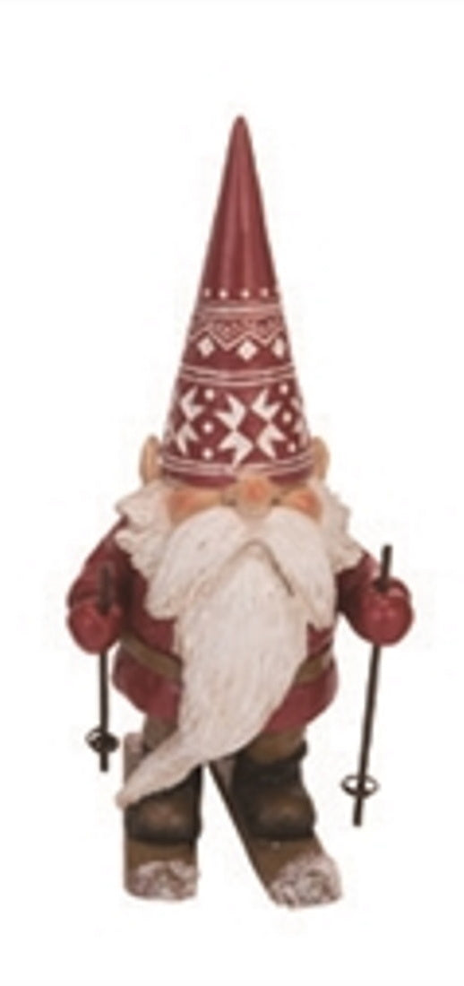 Nordic Gnome Figurine - Holding Skis