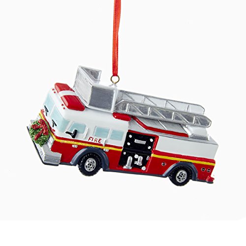 Resin Fire Truck Ornament