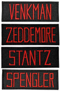 Ghostbusters (Set of 4) Name Tag Halloween Cosplay Costume Embroidered Patches