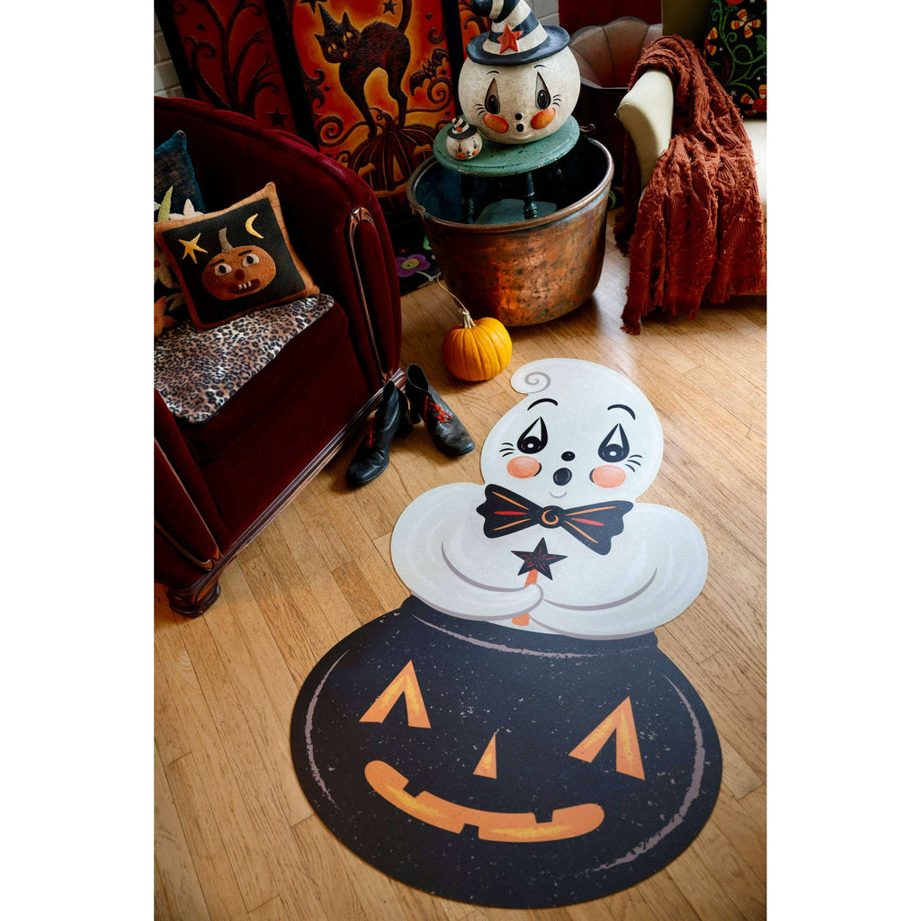 Ghostie in Caudron 56" Die Cut Vinyl Halloween Floor Decor by Johanna Parker