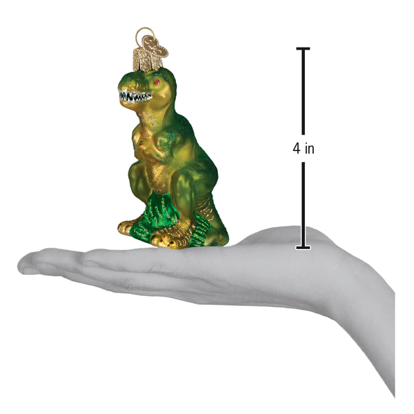 T-Rex Glass Ornament
