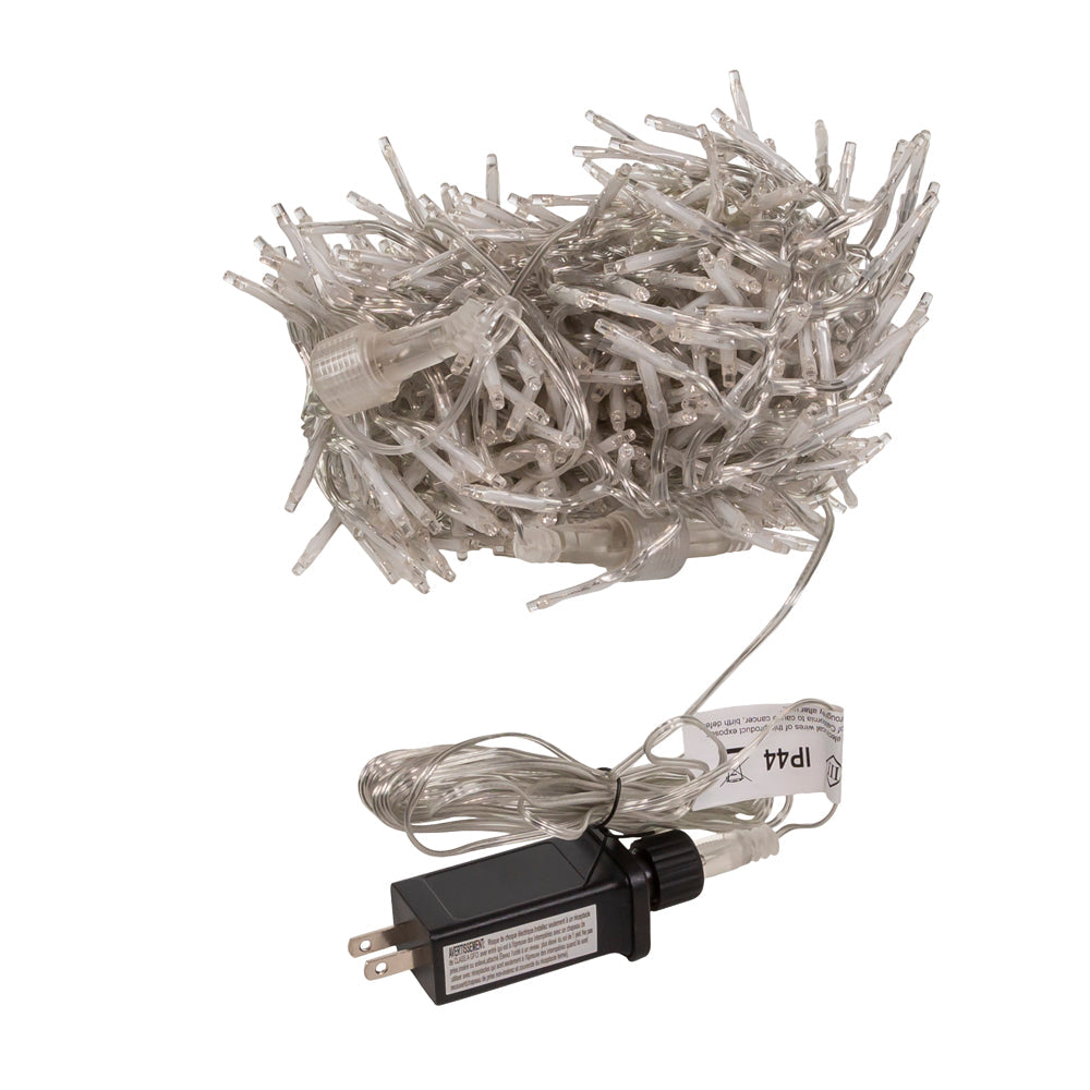 16' 480-Light Twinkle 3MM LED Color Changing Cluster Garland With Clear Wire