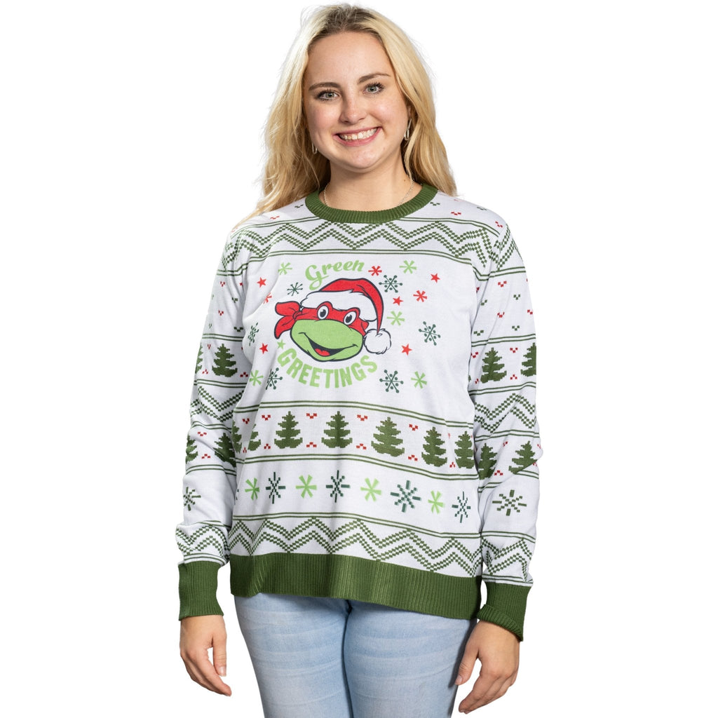 Green Greetings TMNT Christmas Sweater